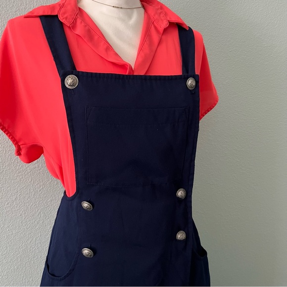 Vintage Pinafore Overall Dress Dark Academia Schoolgirl Preppy size S - Picture 2 of 5